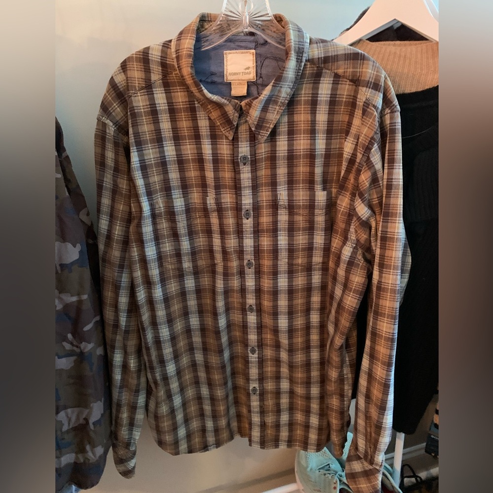 Horny Toad Size XL Long Sleeve Button Down